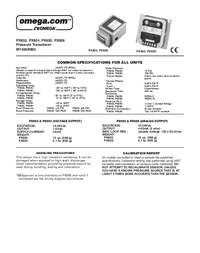 Thumbnail of document Manual - PX653-10BD5V Bidirectional, Differential Low Press. Transmitters